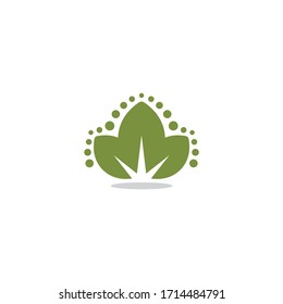 Nature leaf crown logo vector eps