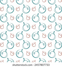 Nature leaf cunning trendy multicolor repeating pattern vector illustration background design