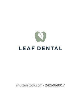 Nature Leaf Dental logo design inspiration template