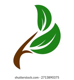 Ilustración de logotipo de diseño de hoja de naturaleza