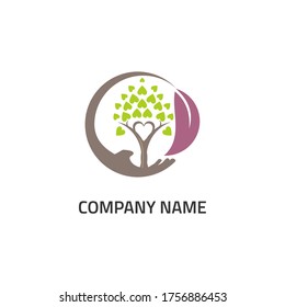icono vectorial del logotipo de diseño de hoja de naturaleza