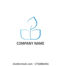 icono vectorial del logotipo de diseño de hoja de naturaleza