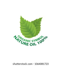 Nature leaf , droplet label vector illustration