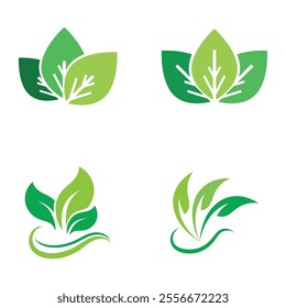 Nature leaf eco green logo icon