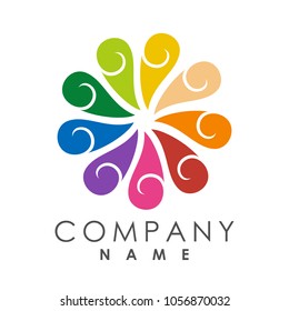 Nature leaf floral logo design