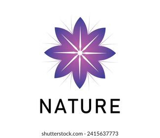Nature leaf flower logo design vector template