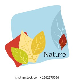 Nature leaf - freehand Zeichnen einfache Vektorgrafik. können Sie nach Schichten bearbeiten.