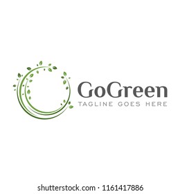 nature leaf  go green logo icon vector template