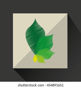 nature leaf green ecology botany isolated, vector illustration eps10