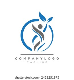 Nature leaf healthy and wellness logo design. Human leaf logo healthy leaf symbol vector template illustration