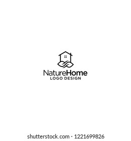 nature leaf home logo house vector icon