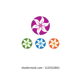 Nature leaf icon logo design template
