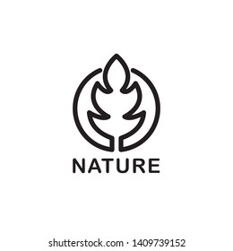 nature, leaf icon, logo design template