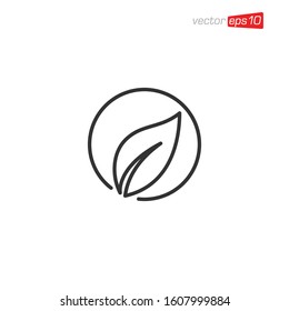 Nature Leaf Icon Logo Design Template