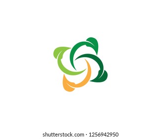 Nature leaf icon logo template