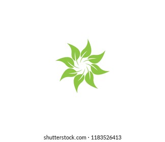 Nature leaf icon logo vector template