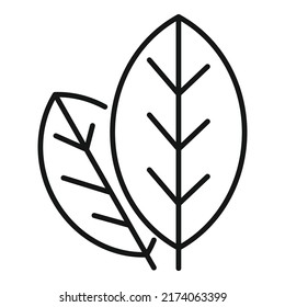 Nature leaf icon outline vector. Save water. Power eco
