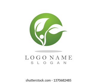 Nature leaf icon sign logo Premium Vector