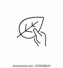 Vector de signo de icono de hoja de naturaleza