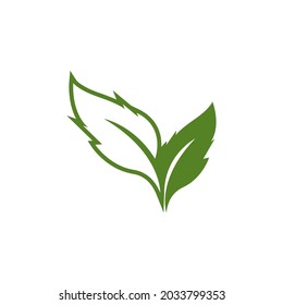Nature leaf icon and symbol template vector