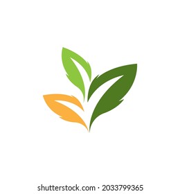 Nature leaf icon and symbol template vector