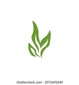 Nature leaf icon and symbol template vector