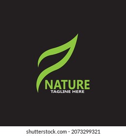 Icono de hoja de naturaleza y vector de plantilla de símbolo