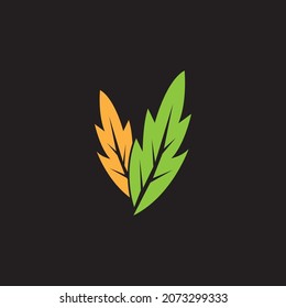 Icono de hoja de naturaleza y vector de plantilla de símbolo