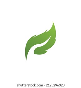 Nature leaf icon and symbol template vector