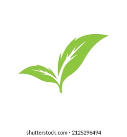 Naturblattsymbol und Symbolvorlage, Vektorgrafik
