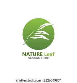 Icono de hoja de naturaleza y vector de plantilla de símbolo