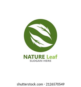 Naturblattsymbol und Symbolvorlage, Vektorgrafik