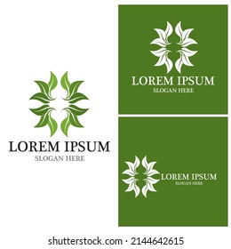 Icono de hoja de naturaleza y vector de plantilla de símbolo