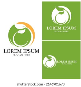 Nature leaf icon and symbol template vector