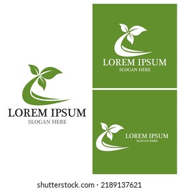 Nature leaf icon and symbol template vector