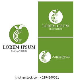 Nature leaf icon and symbol template vector