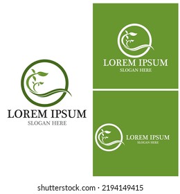 Nature leaf icon and symbol template vector