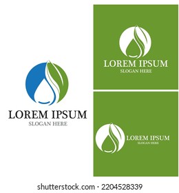 Nature leaf icon and symbol template vector