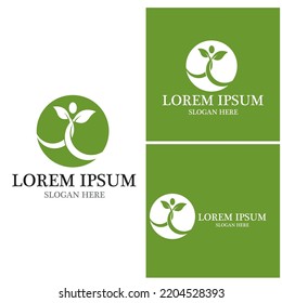 Icono de hoja de naturaleza y vector de plantilla de símbolo