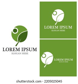 Icono de hoja de naturaleza y vector de plantilla de símbolo