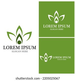 Nature leaf icon and symbol template vector