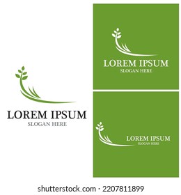 Naturblattsymbol und Symbolvorlage, Vektorgrafik