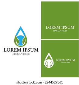 Nature leaf icon and symbol template vector