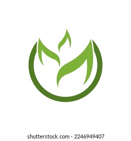 Nature leaf icon and symbol template vector