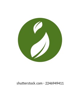 Nature leaf icon and symbol template vector