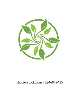 Nature leaf icon and symbol template vector