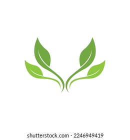 Nature leaf icon and symbol template vector