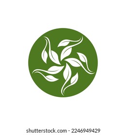 Nature leaf icon and symbol template vector