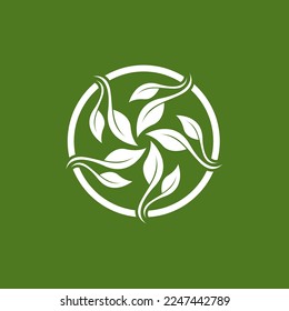 Nature leaf icon and symbol template vector