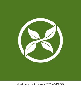 Nature leaf icon and symbol template vector